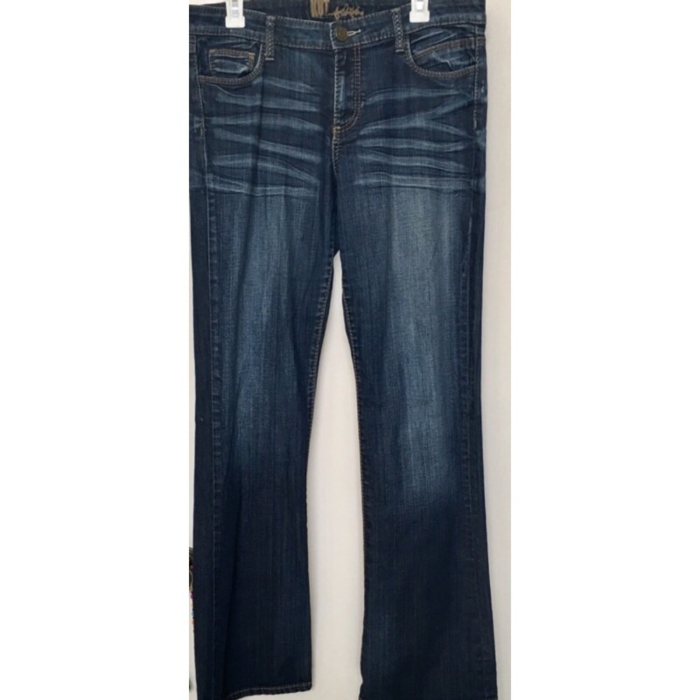 Dark Wash Bootcut Flap Pocket Jeans
